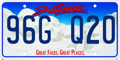 SD license plate 96GQ20