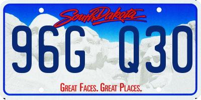 SD license plate 96GQ30