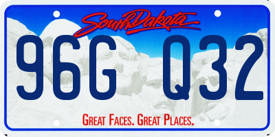 SD license plate 96GQ32