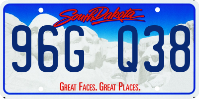 SD license plate 96GQ38