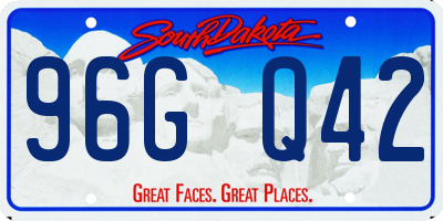 SD license plate 96GQ42