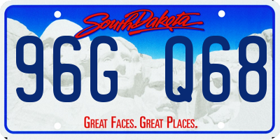 SD license plate 96GQ68