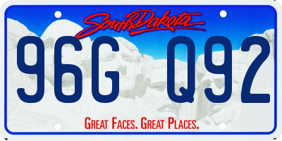 SD license plate 96GQ92