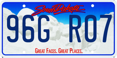SD license plate 96GR07