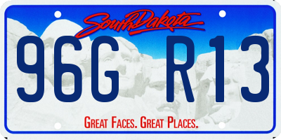 SD license plate 96GR13