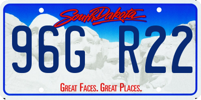 SD license plate 96GR22