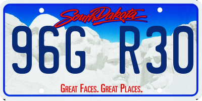 SD license plate 96GR30