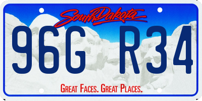 SD license plate 96GR34