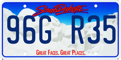 SD license plate 96GR35