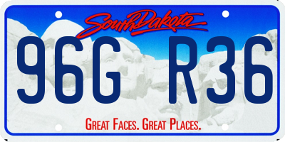 SD license plate 96GR36