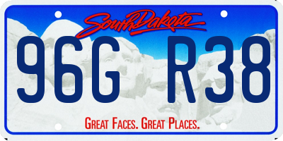 SD license plate 96GR38