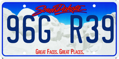 SD license plate 96GR39