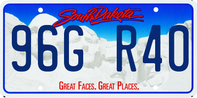 SD license plate 96GR40