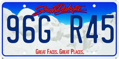 SD license plate 96GR45