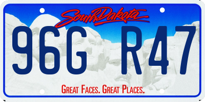 SD license plate 96GR47