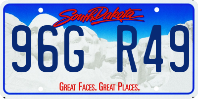 SD license plate 96GR49
