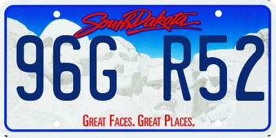 SD license plate 96GR52
