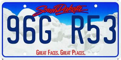 SD license plate 96GR53