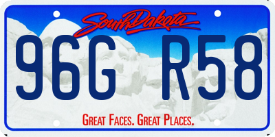 SD license plate 96GR58