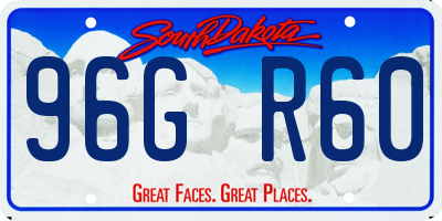 SD license plate 96GR60