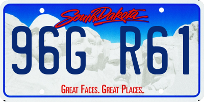 SD license plate 96GR61