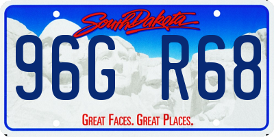 SD license plate 96GR68