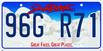 SD license plate 96GR71