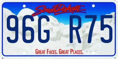 SD license plate 96GR75