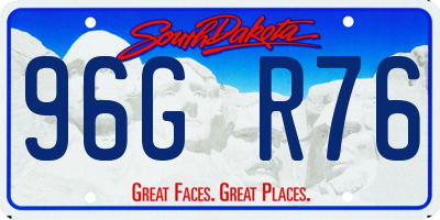 SD license plate 96GR76