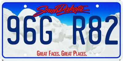 SD license plate 96GR82