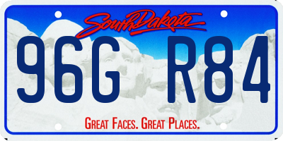 SD license plate 96GR84