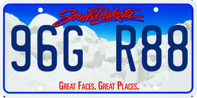 SD license plate 96GR88