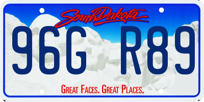 SD license plate 96GR89