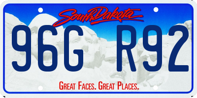 SD license plate 96GR92