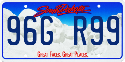 SD license plate 96GR99