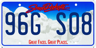 SD license plate 96GS08