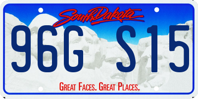 SD license plate 96GS15