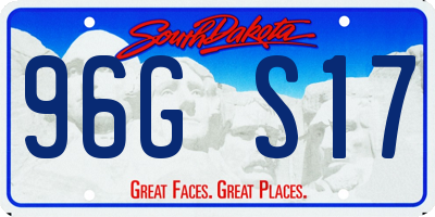 SD license plate 96GS17