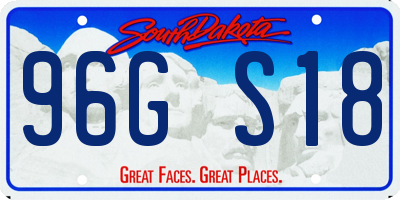SD license plate 96GS18
