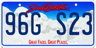 SD license plate 96GS23