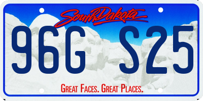 SD license plate 96GS25