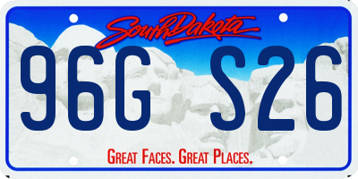 SD license plate 96GS26