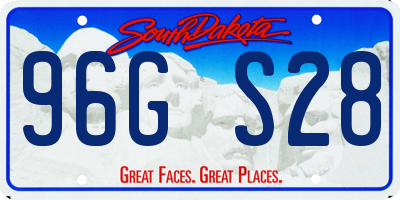 SD license plate 96GS28