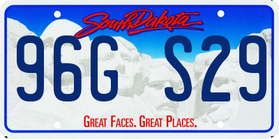 SD license plate 96GS29