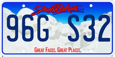 SD license plate 96GS32