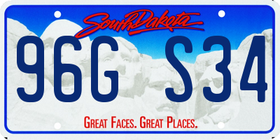 SD license plate 96GS34