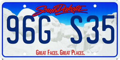 SD license plate 96GS35