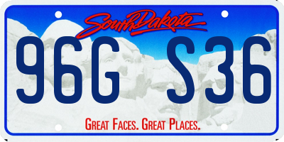 SD license plate 96GS36