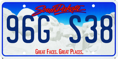 SD license plate 96GS38