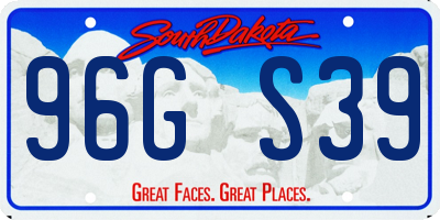 SD license plate 96GS39